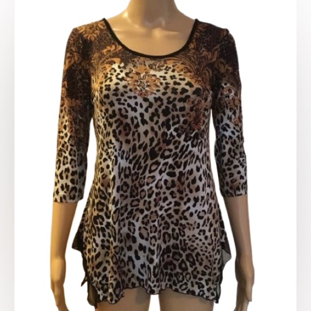 Bianca Nygard Animal Print Top - Size MP